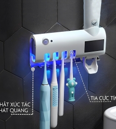 Giá treo bàn chải, Kem đánh răng khử khuẩn tia UV công nghệ cao Châu Âu