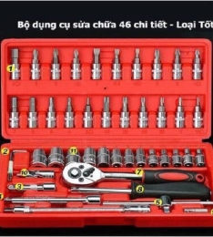 Bộ dụng cụ sửa chữa 46 món tiện dụng(hộp màu đỏ)