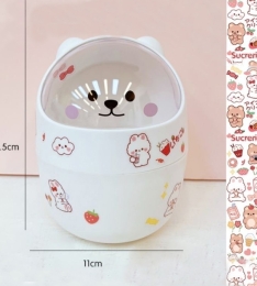 Thùng rác để bàn mini hình gấu trắng cực cute