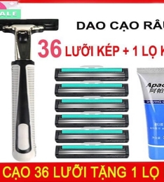 BỘ DAO CẠO RÂU TẶNG KÈM 36 LƯỠI DAO KÉP HÓT HÍT (T200)