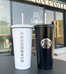 500ML: Bình nước inox Starbucks 500ml giữ nhiệt kèm ống hút tiện lợi (T50) (Cái)