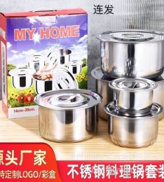 BỘ 5 CÁI NỒI INOX MY HOME CAO CẤP ĐA NĂNG (T30) (Bộ)