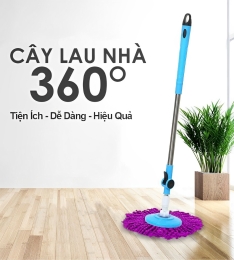 Mâm Nhựa: Cây lau nhà mâm nhựa xoay 360 độ tiện lợi (T50)