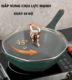 Chảo 8 cạnh Chống Dính Chất Liệu Thép Hợp Kim Cao Cấp (T10) (Cái)