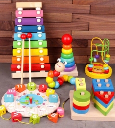 Combo 6 món đồ chơi bằng gỗ giúp phát triển thông minh cho bé 1-5 tuổi (T50) (Bộ)
