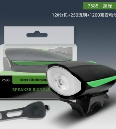 Đèn pin xe đạp thể thao siêu sáng có còi chống nước (T120) (Cái)