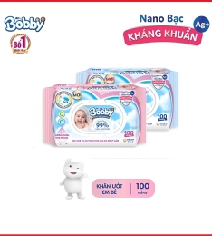 Khăn ướt Bobby care hương thơm nhẹ nhàng 100 tờ gói (Gói)