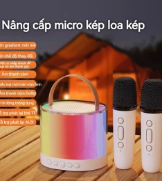 Loa mới K52: Loa Karaoke Mini K52 Kèm 2 Mic 2024 (T40)- (Cái)