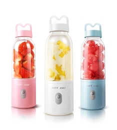 Máy xay sinh tố mini cầm tay Meet Juice 500ml 4 lưỡi dao hàng cao cấp(Logo chữ Meet Juice)