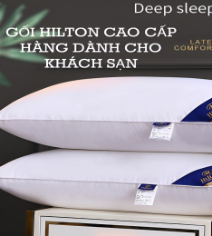 BỘ ĐÔI GỐI MÀU HILTON CAO CẤP HÀNG XUẤT KHÁCH SẠN, RESORT(Ko bao phồng xẹp) (T50)