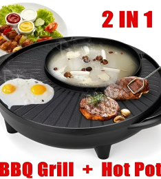 NỒI LẨU ĐIỆN 2 CHỨC NĂNG KENSONI BBQ + Hot Pot