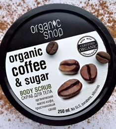 Muối tẩy da chết toàn thân Organic coffe và đường (T150) (Hủ)