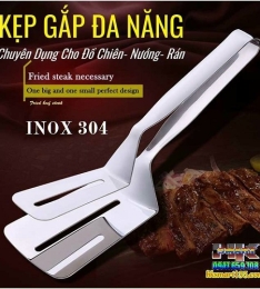 Dụng cụ kẹp xẻng thức ăn tiện dụng inox 7 x 27cm (T240)