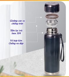 Bình BAOL, GOOD, VACUUM : bình nước giữ nhiệt nóng lạnh chất liệu inox 304 cao cấp thể tích 1200ML (