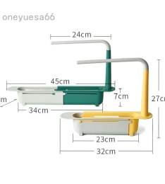 Kệ bồn rửa chén thông minh co giãn rút gọn 35-50cm bằng nhựa cao cấp(mẫu nhựa thu gọn)