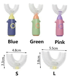 U Lớn xịn: Bàn chải đánh răng hình chữ U cho trẻ em làm sạch 360 °phù hợp với lứa tuổi từ 2-12 tuổi 