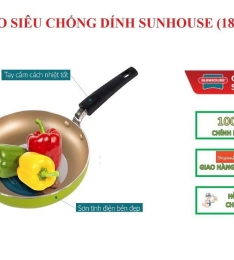 SET 2 CHẢO SIÊU CHỐNG DÍNH SUNHOUSE (18 CM- 24 CM) (BH 1 đổi 1 chính hãng) (Sét)