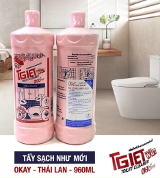 OKay: Nước Tẩy Rửa Bồn Cầu Okay Gold, Dkay Pink Toilet Cleaner Thái Lan (T12)